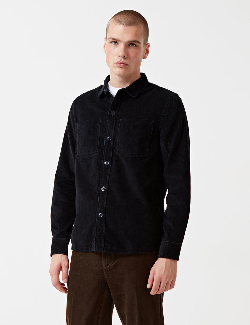 Barbour x Wood Wood Fidra Cord Shirt - Navy