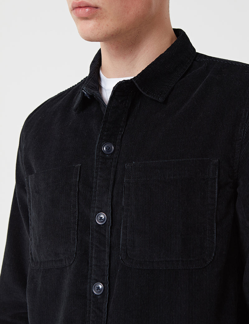 Barbour x Wood Wood Fidra Cord Shirt - Navy