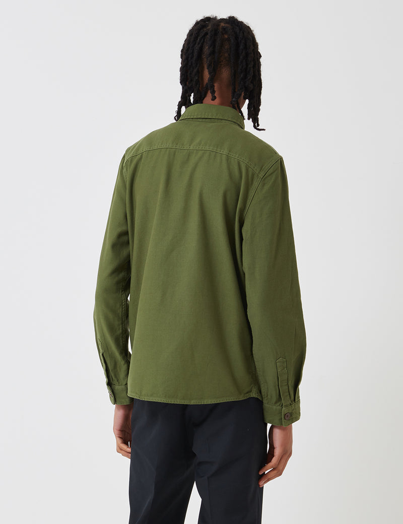 Barbour Seaton Overshirt - Burnt Olive Green