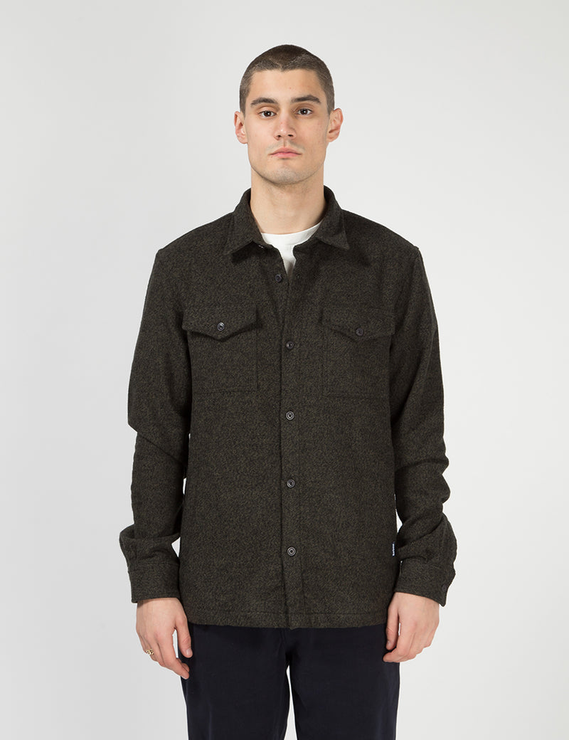 Barbour Brushed Twill Overshirt - Forest Green