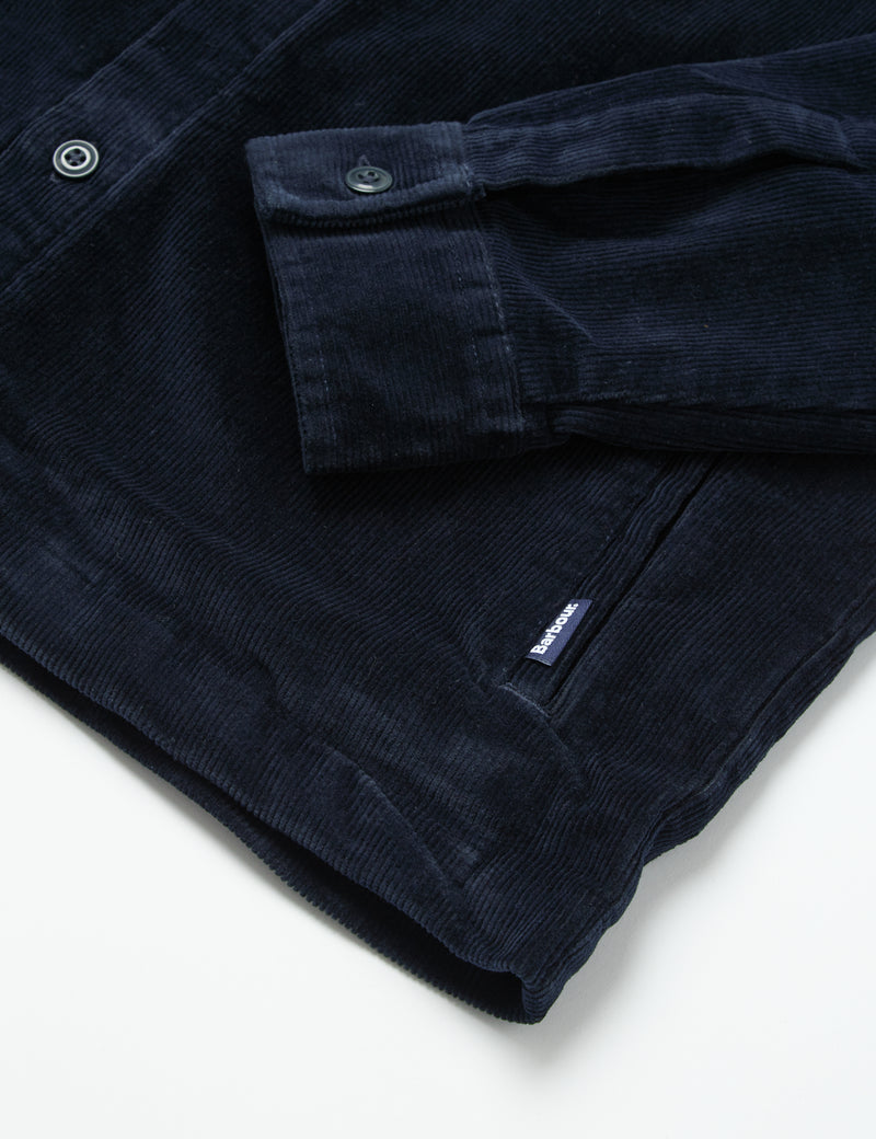 Barbour 셔츠 재킷 (코드)-네이비 블루