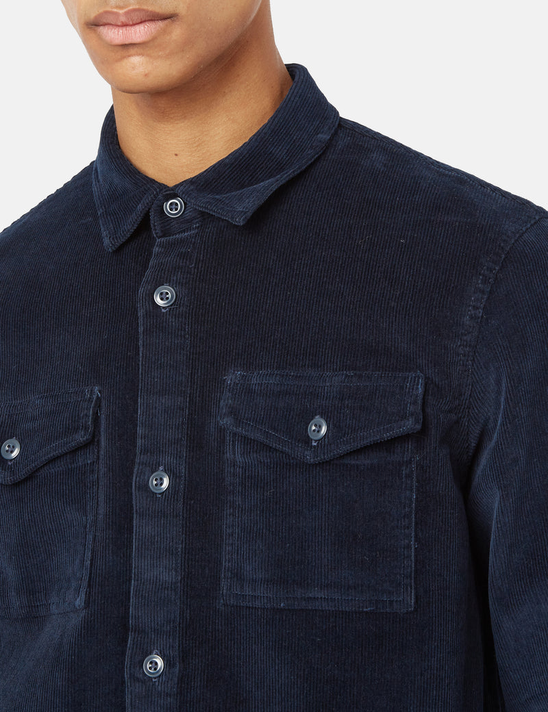 Barbour Shirt Jacket (Cord) - Navy Blue