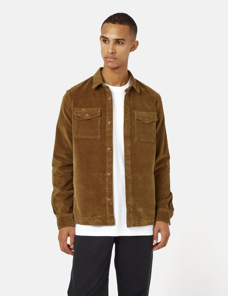 Surchemise Barbour Velours Côtelé - Marron Grès Français