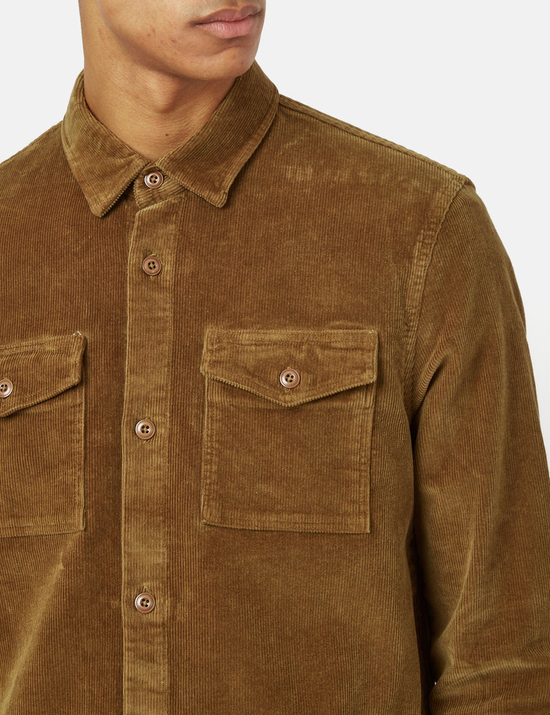 Barbour Corduroy Overshirt - French Sandstone Brown