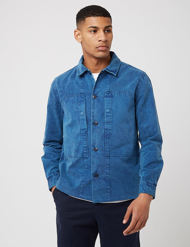 Barbour Loweswater Overshirt - Washed Navy Blue