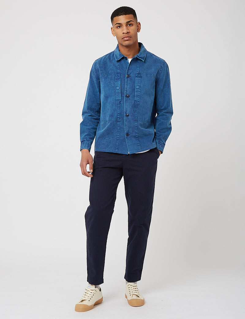 Barbour Loweswater Overshirt - Washed Navy Blue