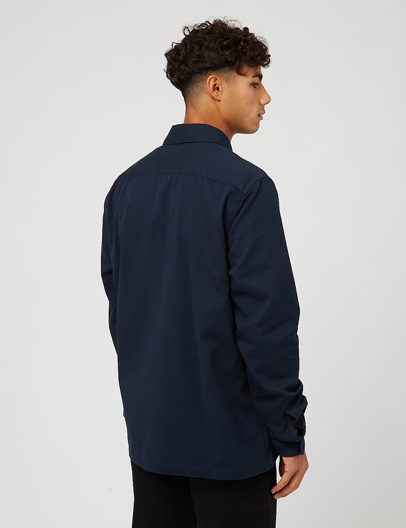 Barbour Essential Twill Overshirt - Navy Blue