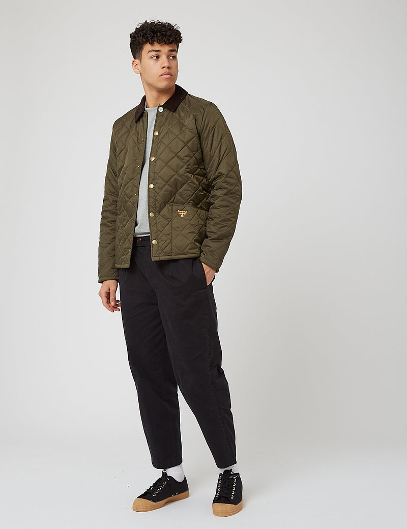 Barbour Beacon Starling Quil 재킷-올리브 그린