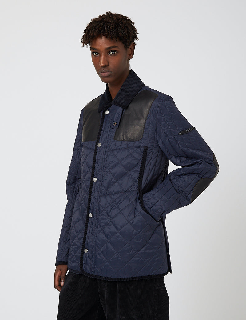 Barbour Gold Standard Supa-Heritage Quilted Jacket - Navy Blue
