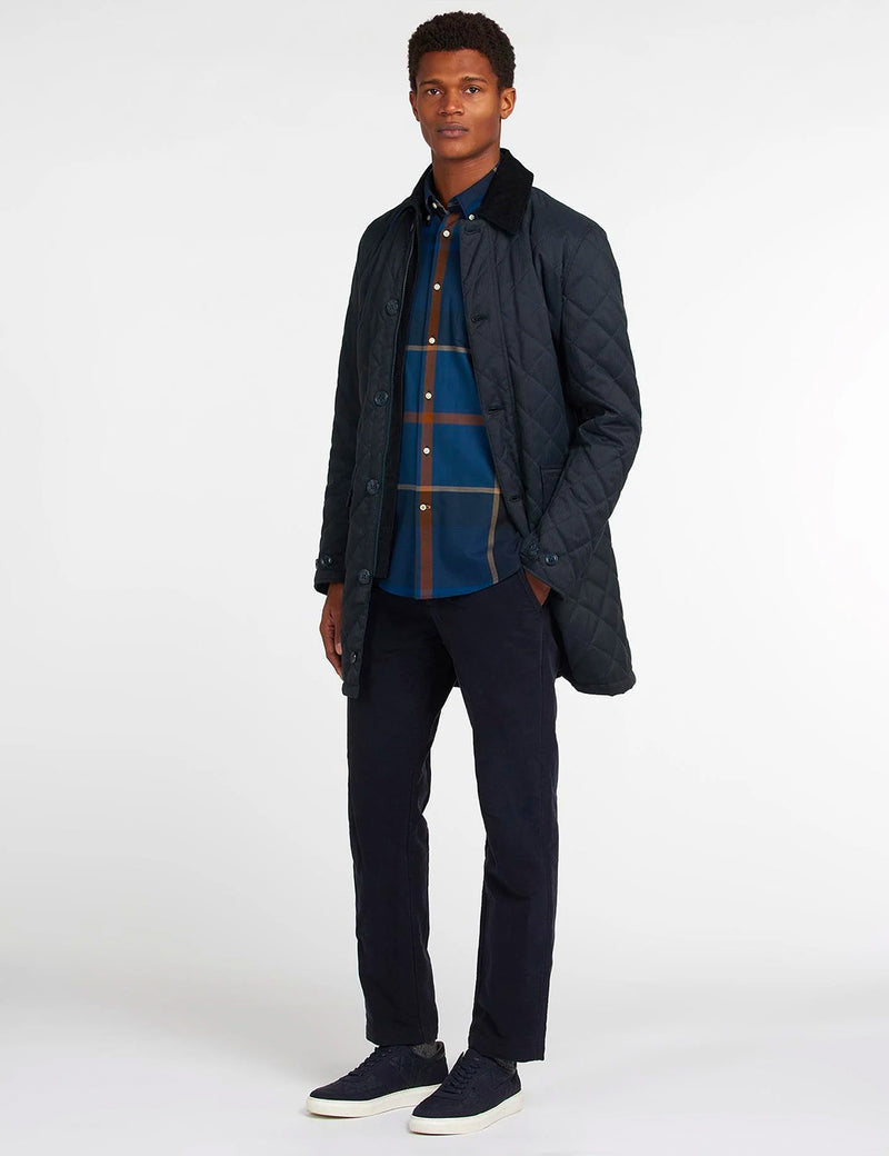 Barbour Quilted Mac Jacket - Navy Blue/Midnight