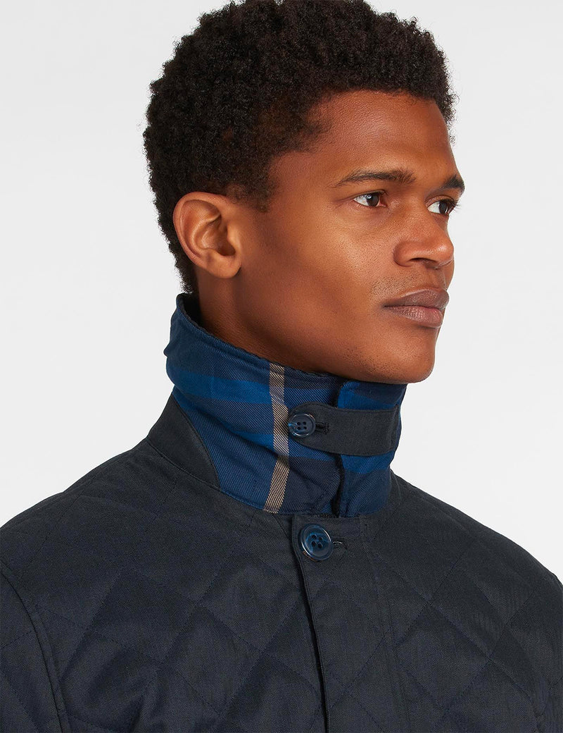Barbour Quilted Mac Jacket - Navy Blue/Midnight