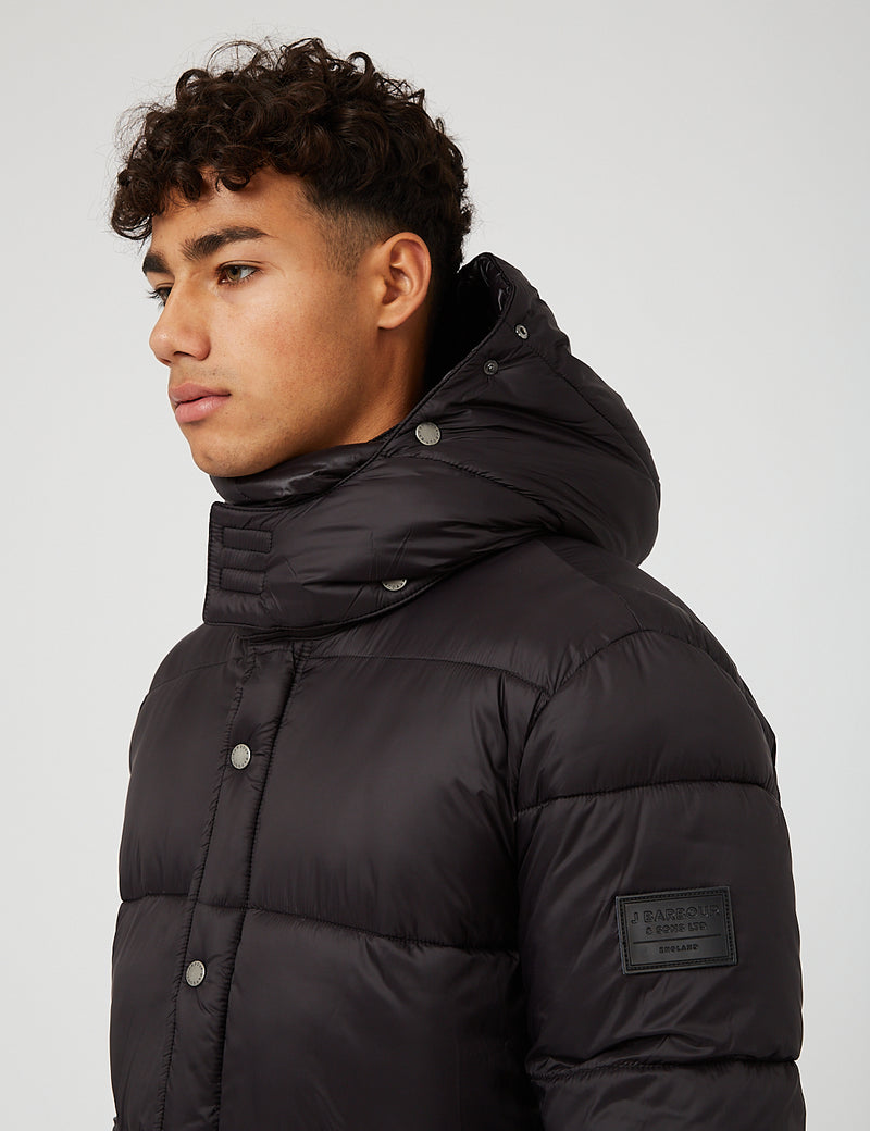 Barbour Everest 퀼팅 재킷 - 매트 블랙