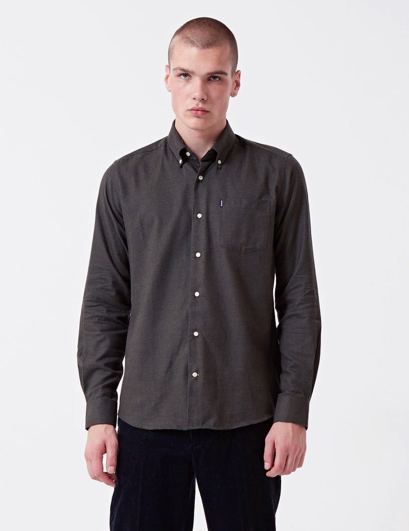 Barbour Don Flannel Shirt - Charcoal Grey