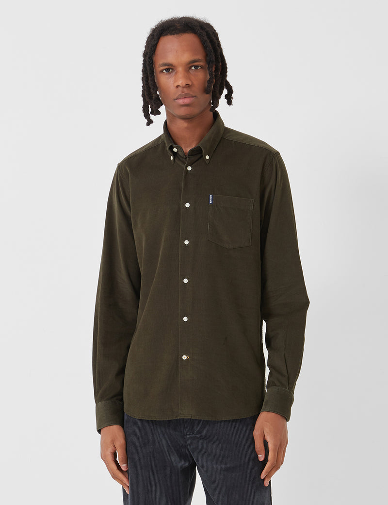 Barbour Cord 1 Tailored Shirt - Forest Green