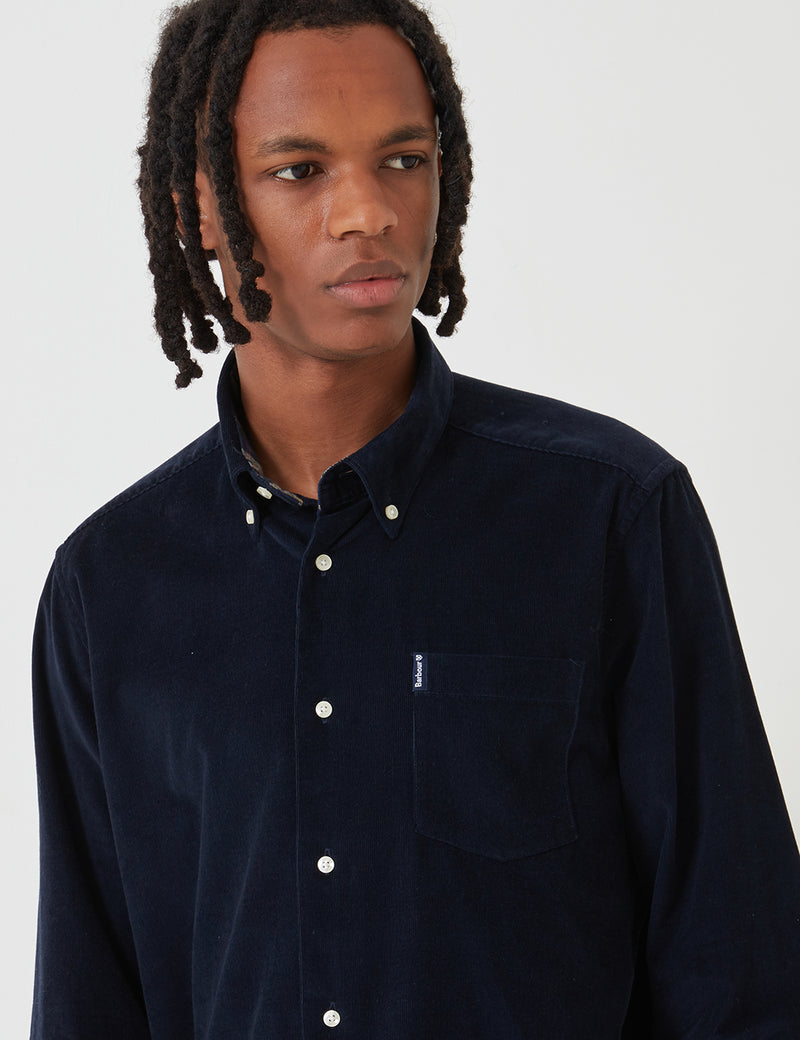 Chemise Barbour Cord 1 Tailored - Bleu Marine