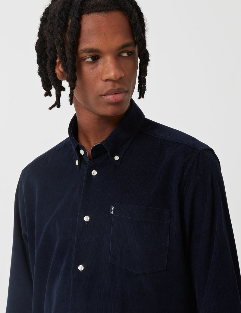 Barbour Stapleton Morris Cord Shirt - Navy Blue