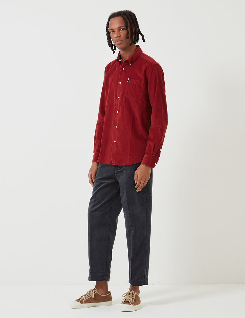 Barbour Cord 1 Tailored Shirt - Rust Red