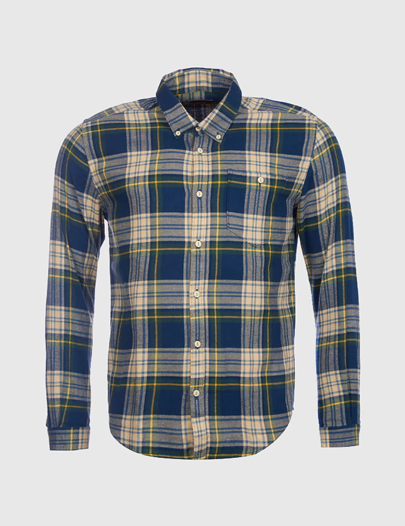 Barbour Leith Checked Shirt - Forest Blue