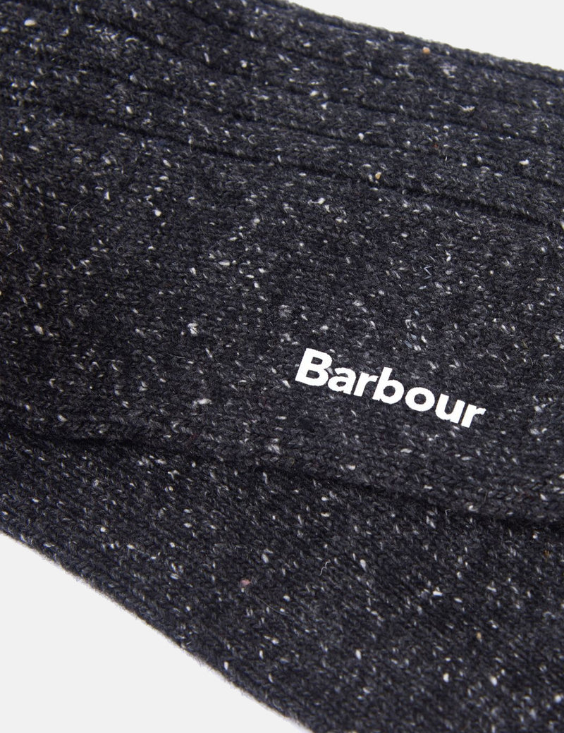 Barbour Houghton Sock - Charcoal Grey/Ochre