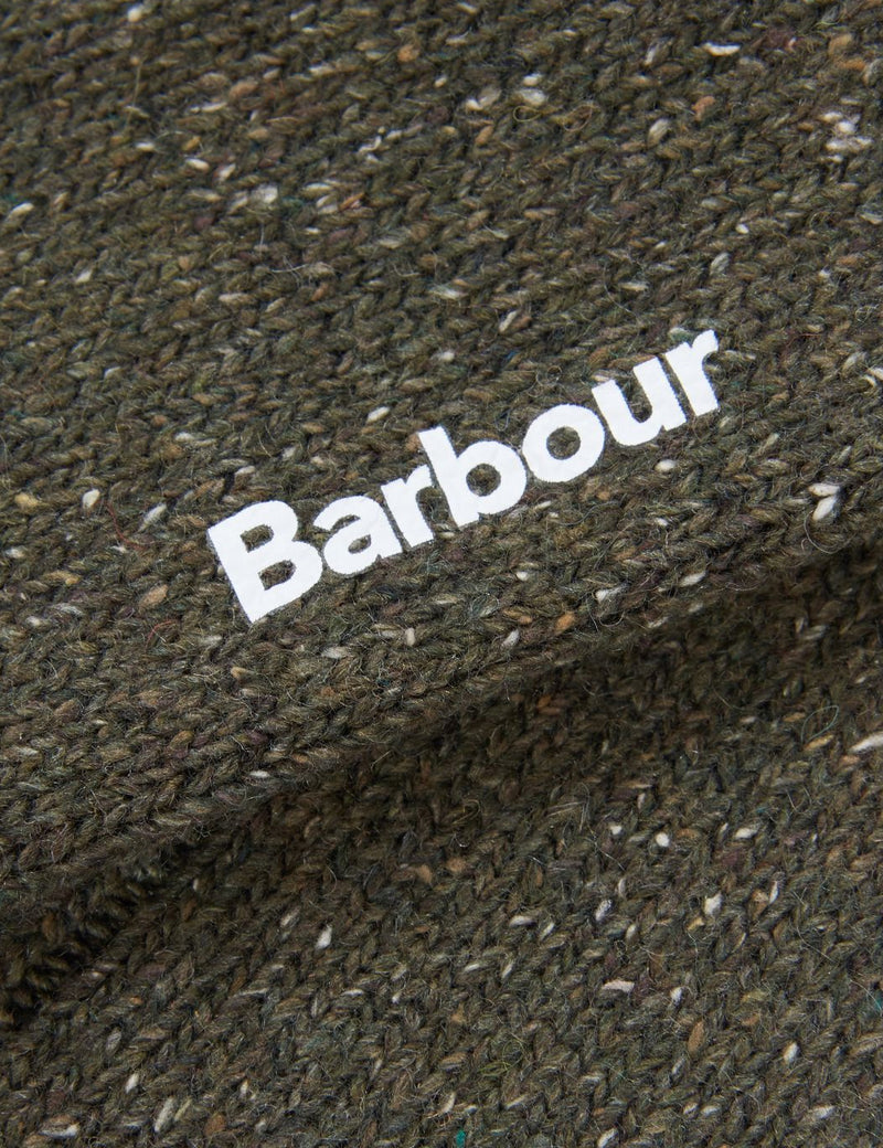 Barbour Houghton Sock - Olive Green/Burnt Orange