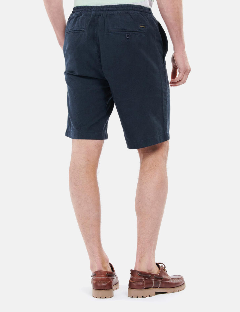 Barbour Shorts aus Leinen-Baumwoll-Mix - City Navy Blue