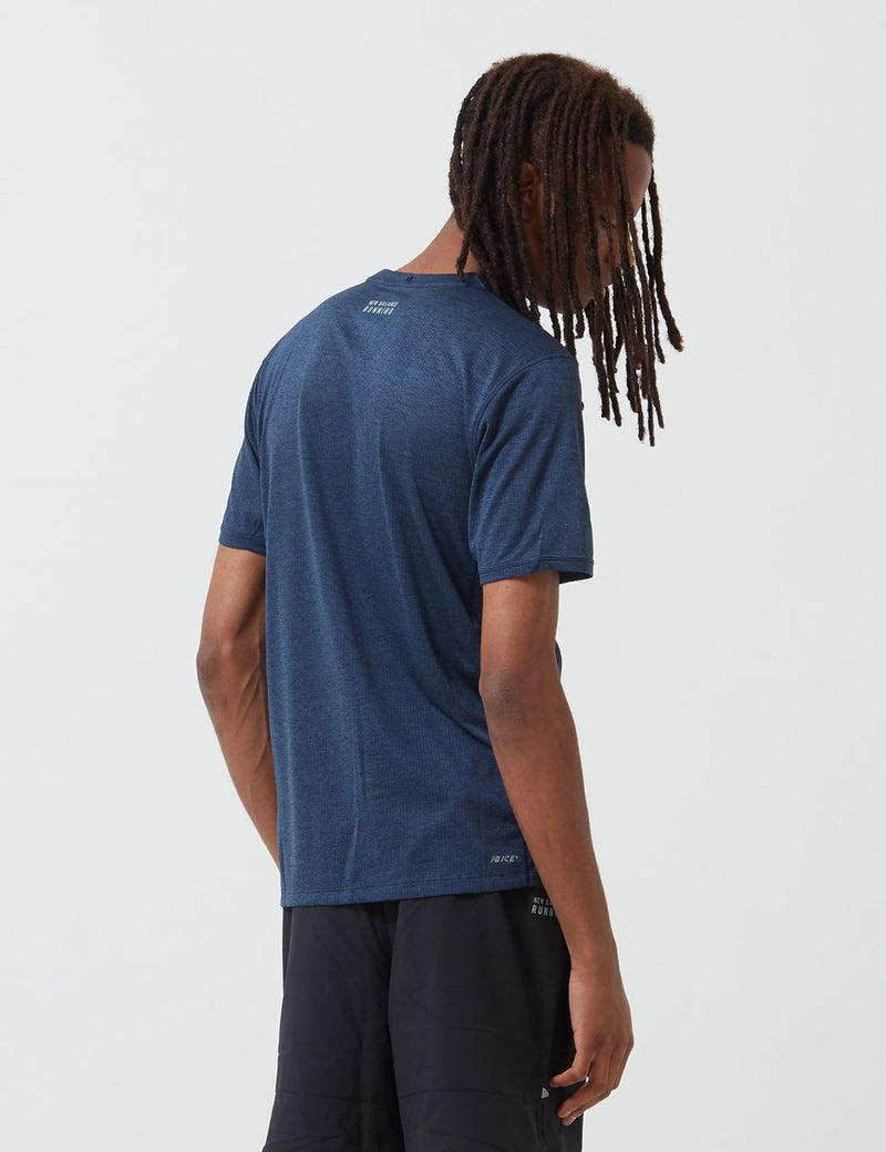 T-Shirt New Balance Impact Run - Bleu
