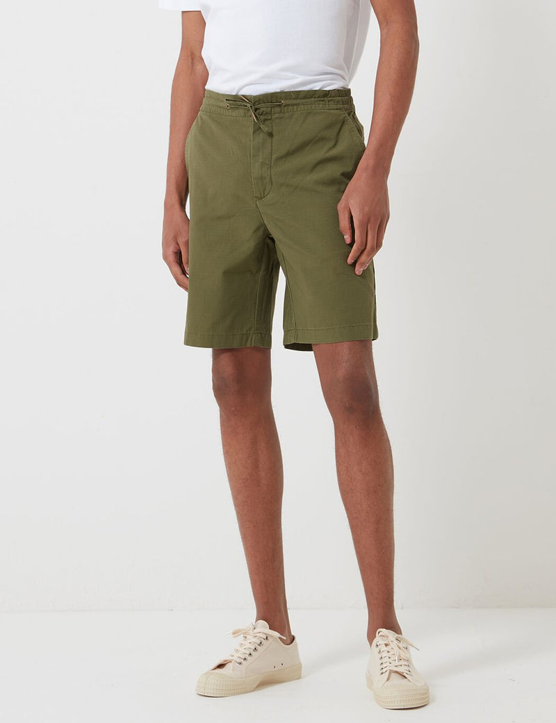 Barbour Bay Ripstop Shorts - Military Green