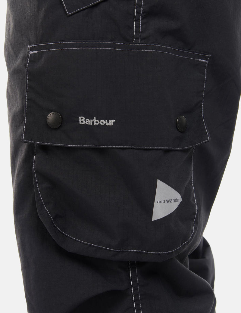 Barbour x And Wander Splits Pants (Relaxed, Taper) - Noir