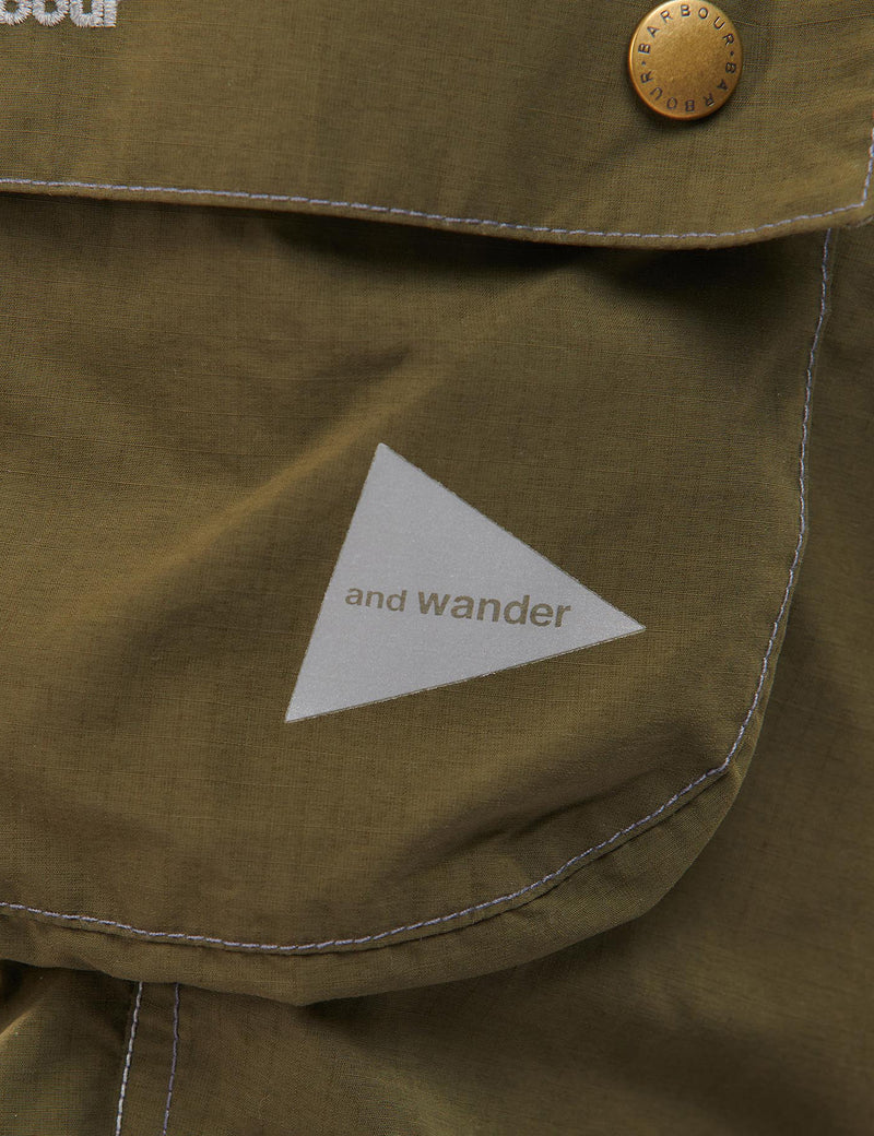 Barbour x And Wander Splits Pants (Relaxed, Taper) - Olive Green