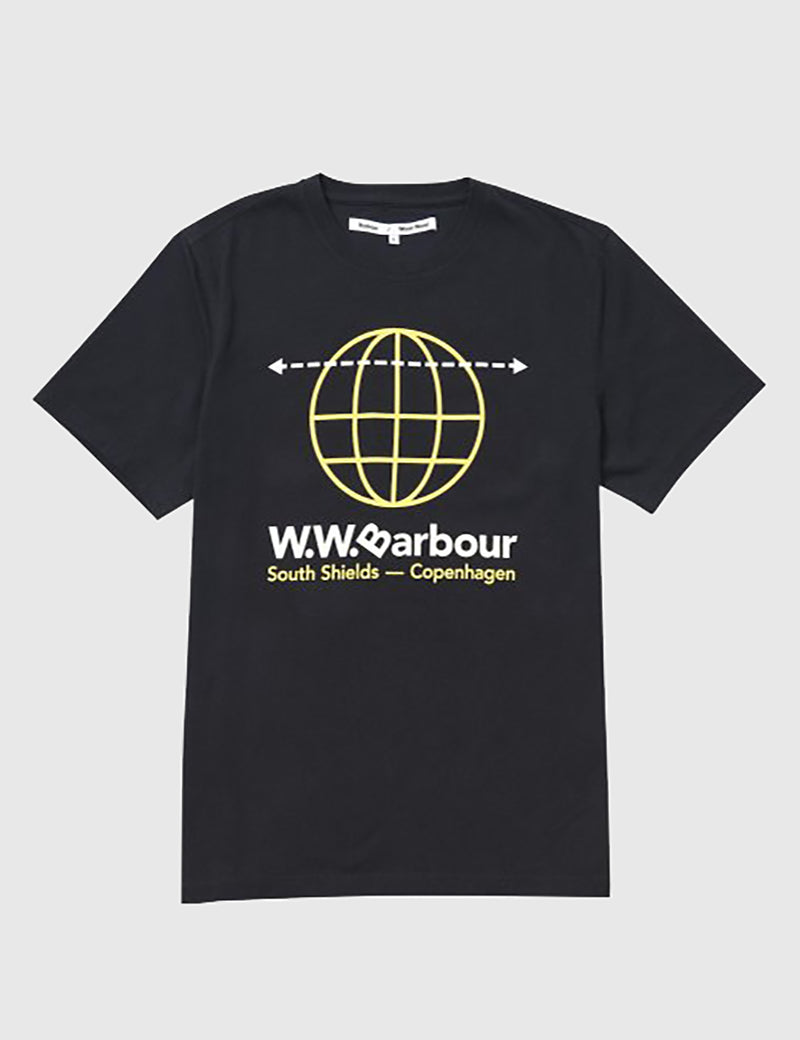 Barbour x Wood Wood Latitude T-Shirt - Black