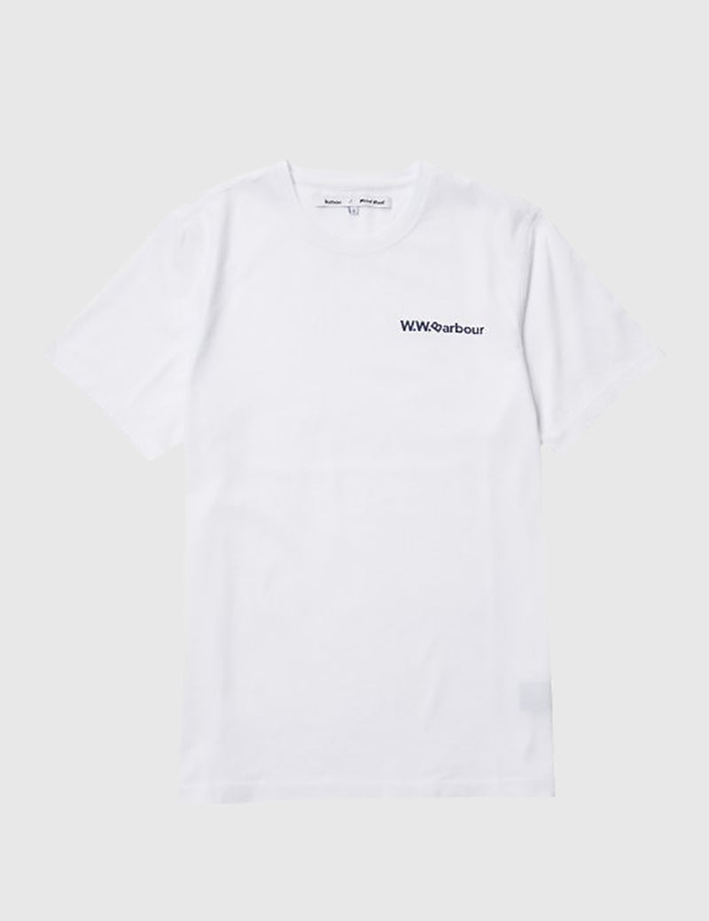 Barbour x Wood Wood Ardmore T-Shirt - White