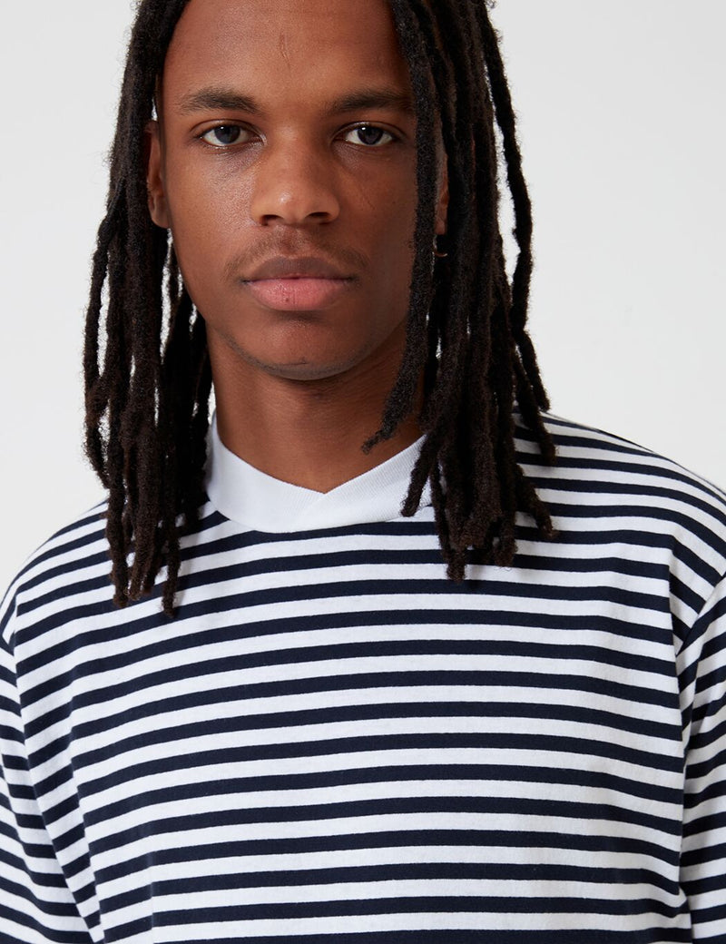 Barbour Inver Stripe T-Shirt (White Label) - Navy Blue