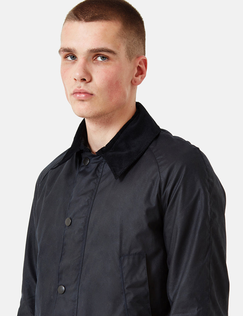 Barbour Ashby Wax Jacket - Black | URBAN EXCESS.