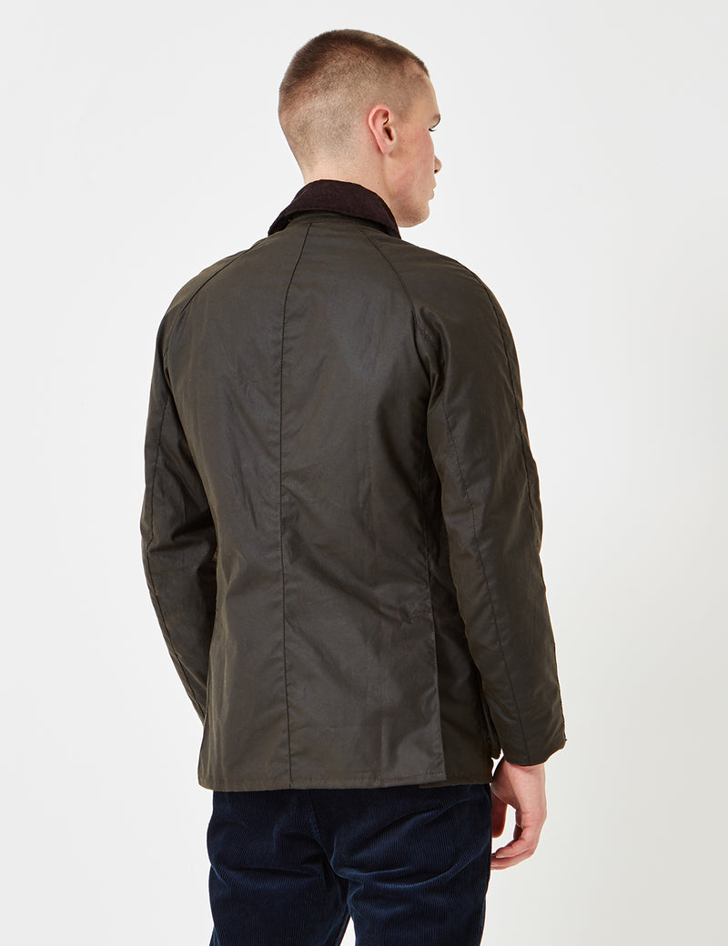 Barbour Ashby Wax Jacket - Olive Green
