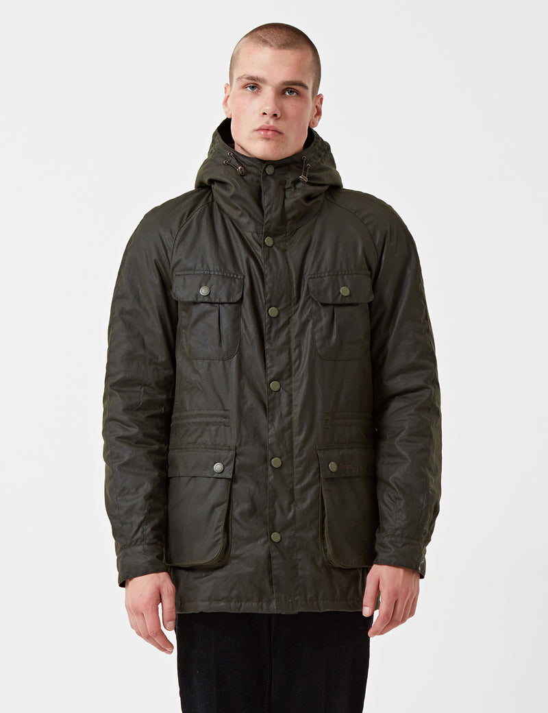 Barbour Brindle Wax Jacket - Fern Green | URBAN EXCESS.