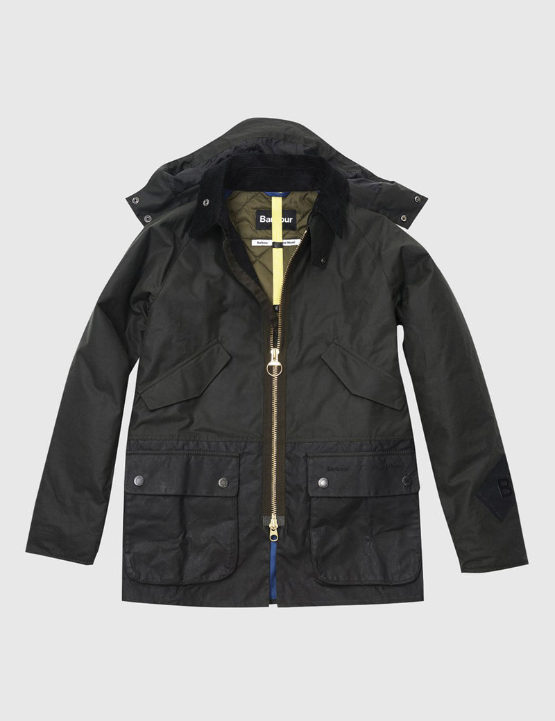 Barbour x Wood Wood Valby Wax Jacket - Sage
