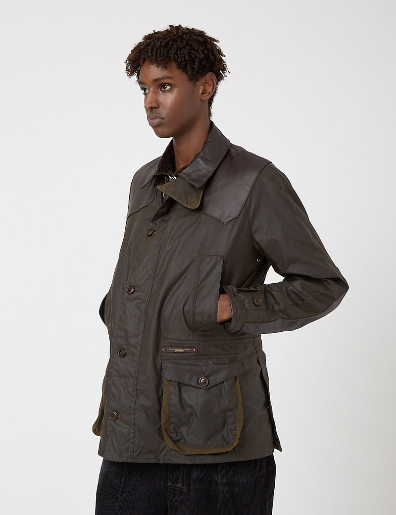 Barbour Gold Standard Supa-Ashby Waxed Cotton Jacket - Olive