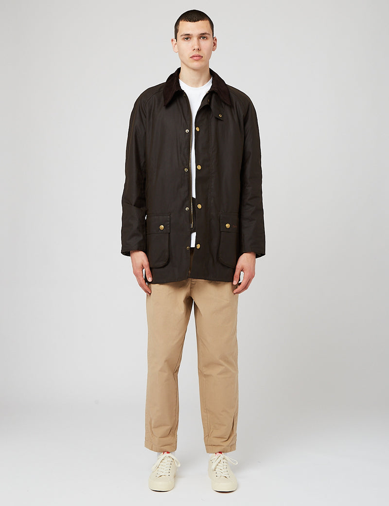 Barbourボーズビーワックスジャケット-オリーブグリーン
