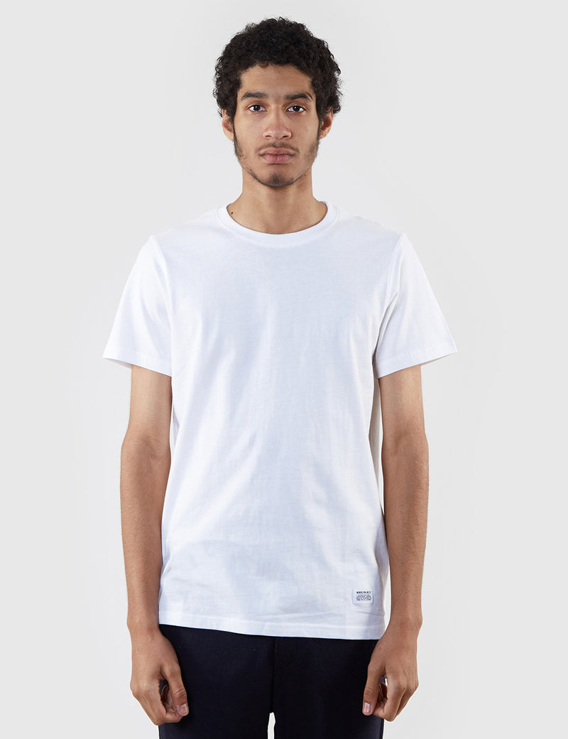 Norse Projects Niels Grund Kurzarm T-Shirt - Weiß