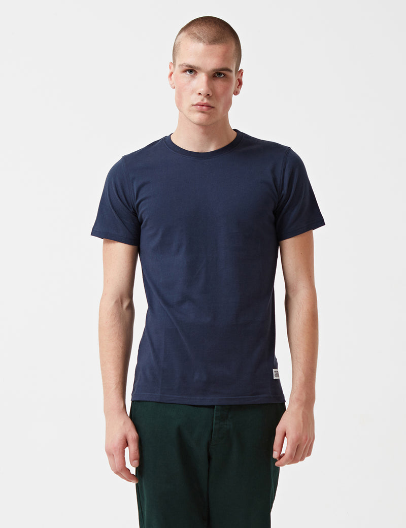Norse Projects Niels Basic T-Shirt - Marine-Blau