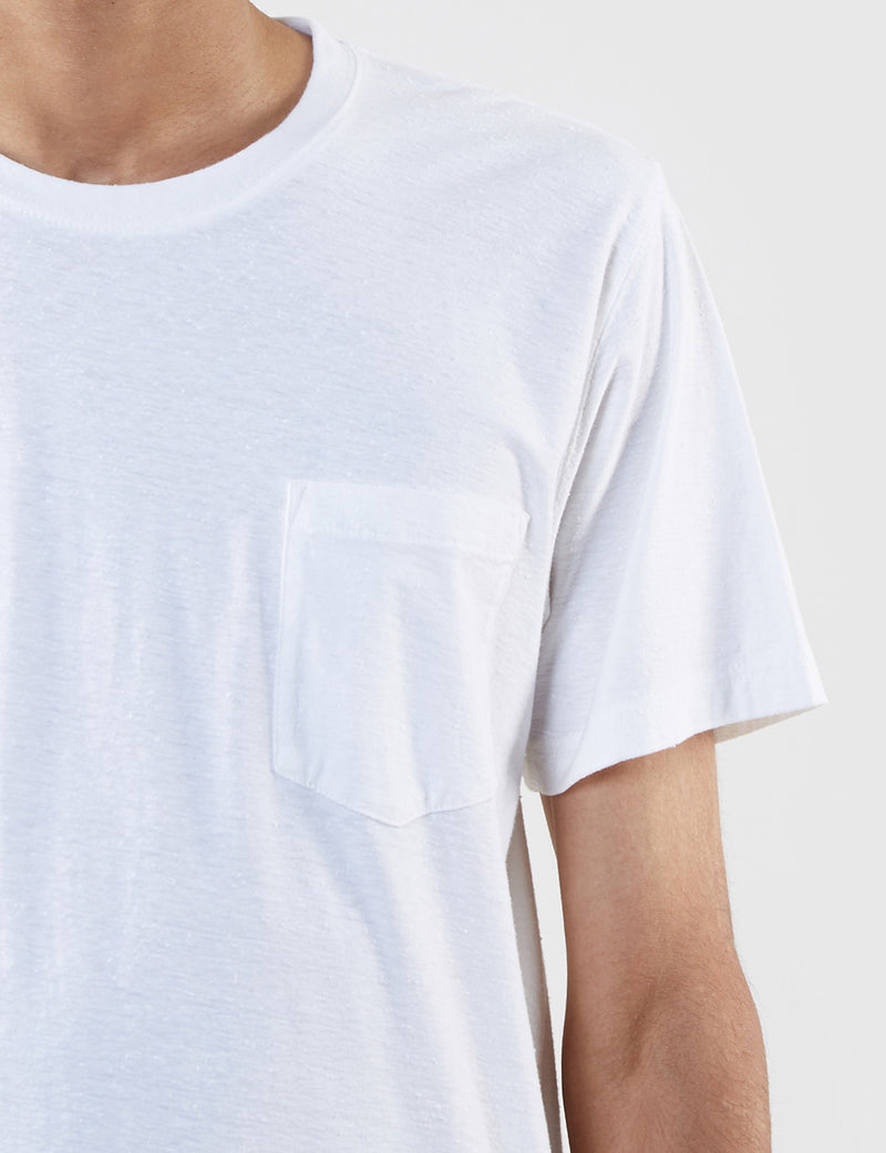 T-Shirt Boucle De Poche Niels Norse Projects - Blanc
