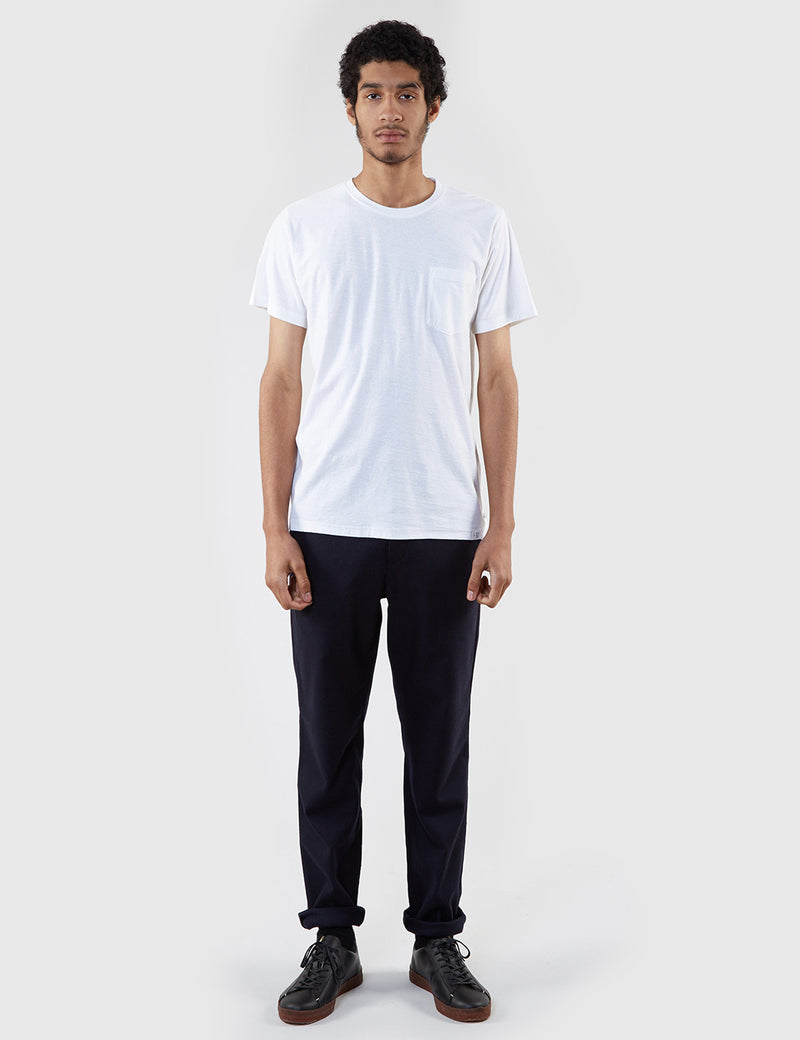 T-Shirt Boucle De Poche Niels Norse Projects - Blanc