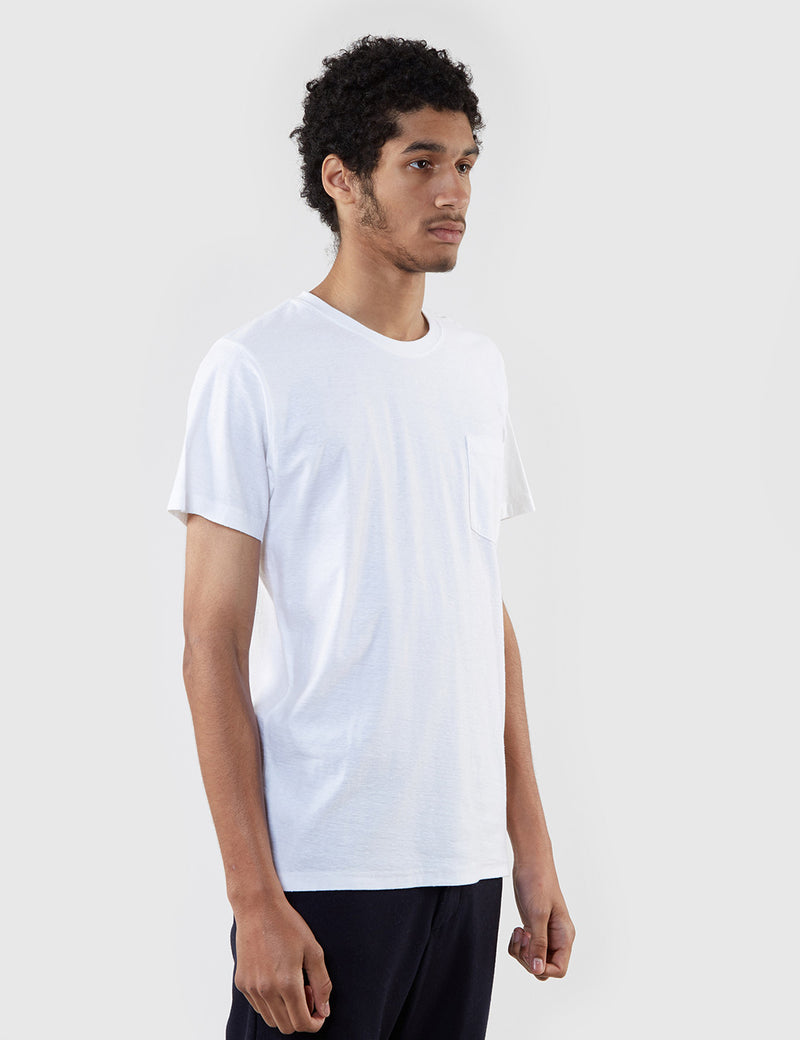 T-Shirt Boucle De Poche Niels Norse Projects - Blanc