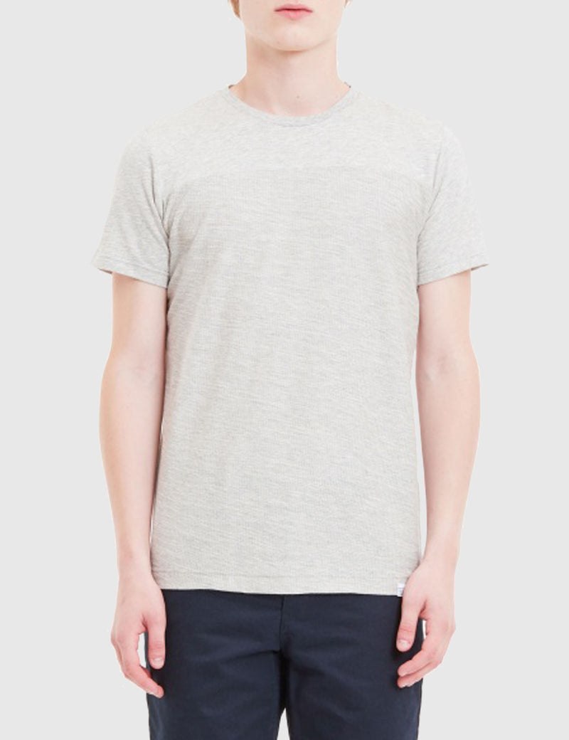 Norse Projects Rasmus Slub T-Shirt - Light Grey Melange