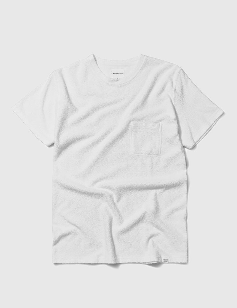T-Shirt à Poche Japonais Norse Projects Niels - Blanc