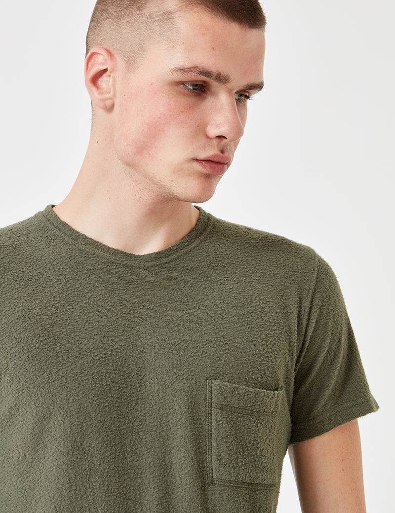 T-Shirt à Poche Japonais Norse Projects Niels - Olive séchée