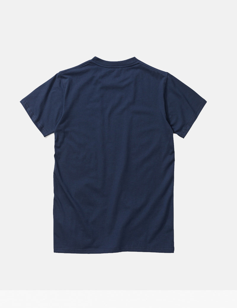 Norse ProjectsNielsスタンダードロゴTシャツ-ネイビー