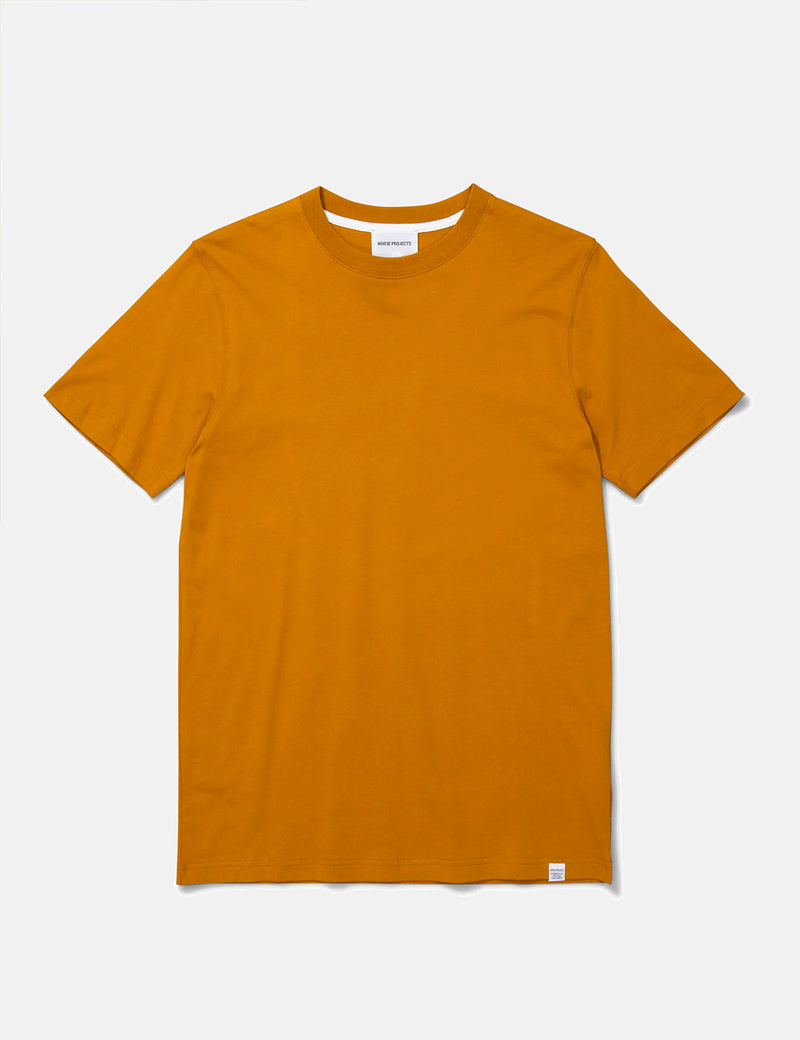 T-Shirt Norse Projects Niels Standard - Jaune Oxyde