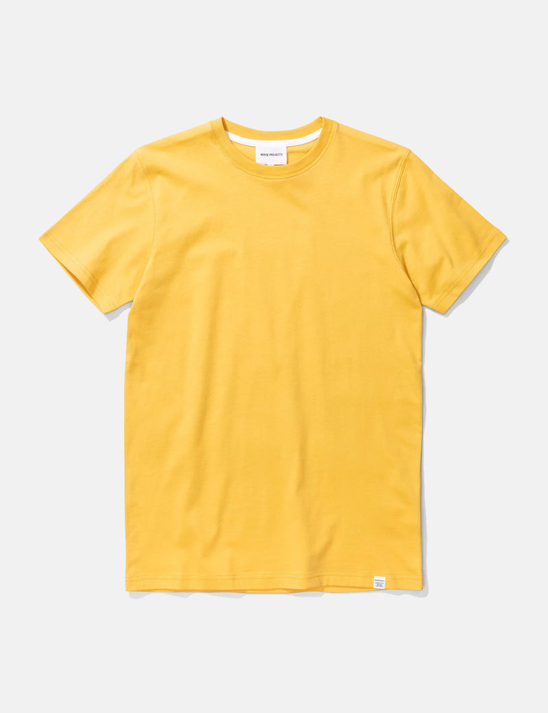 T-Shirt Norse Projects Niels Standard - Sunrise Yellow