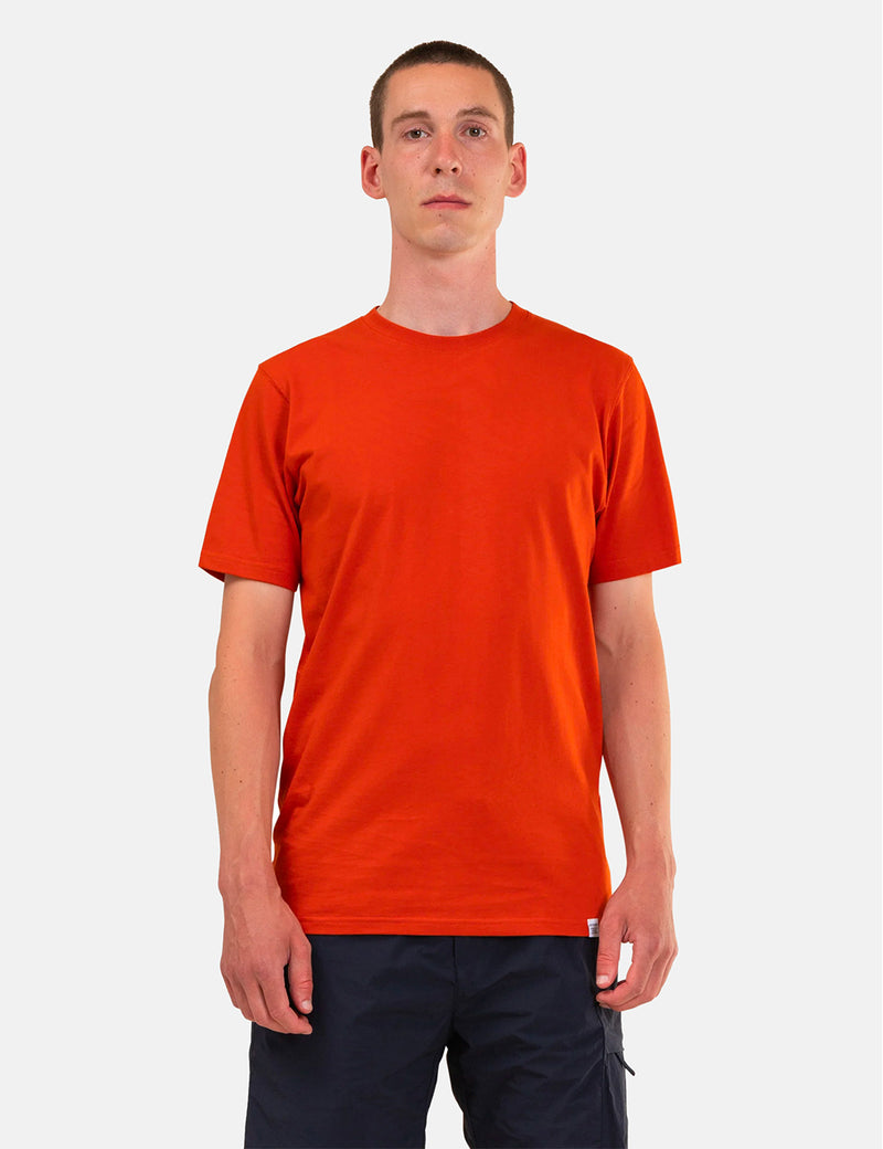 T-Shirt Norse Projects Niels Standard - Orange Industriel